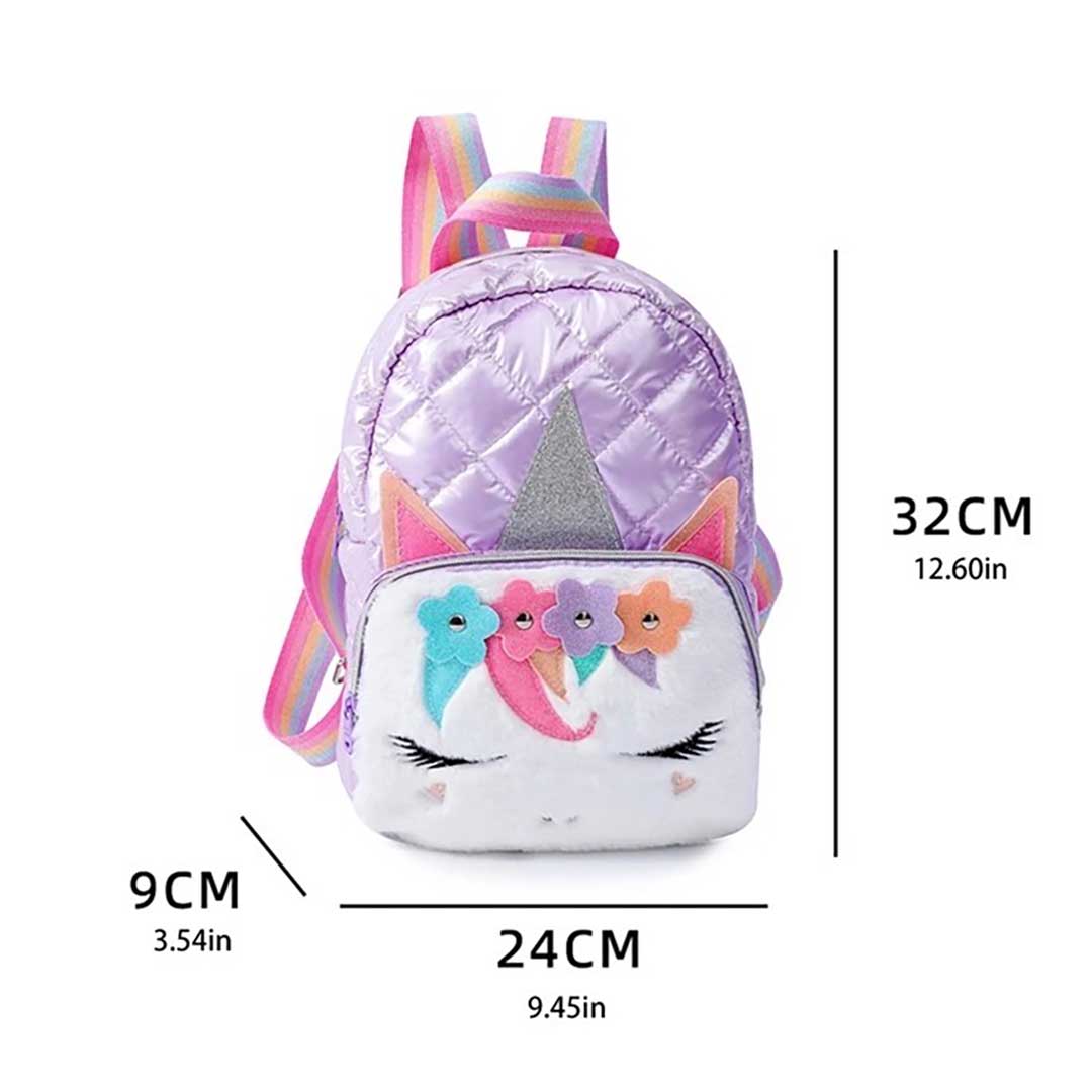 Unicorn Plush Fiber Backpack