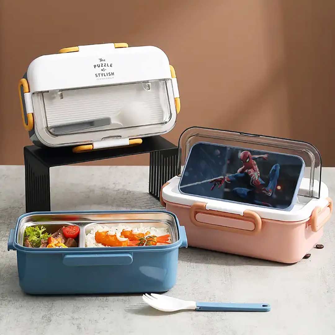 Elegant Vibrant Lunchbox with Cutlery