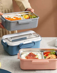 Elegant Vibrant Lunchbox with Cutlery

