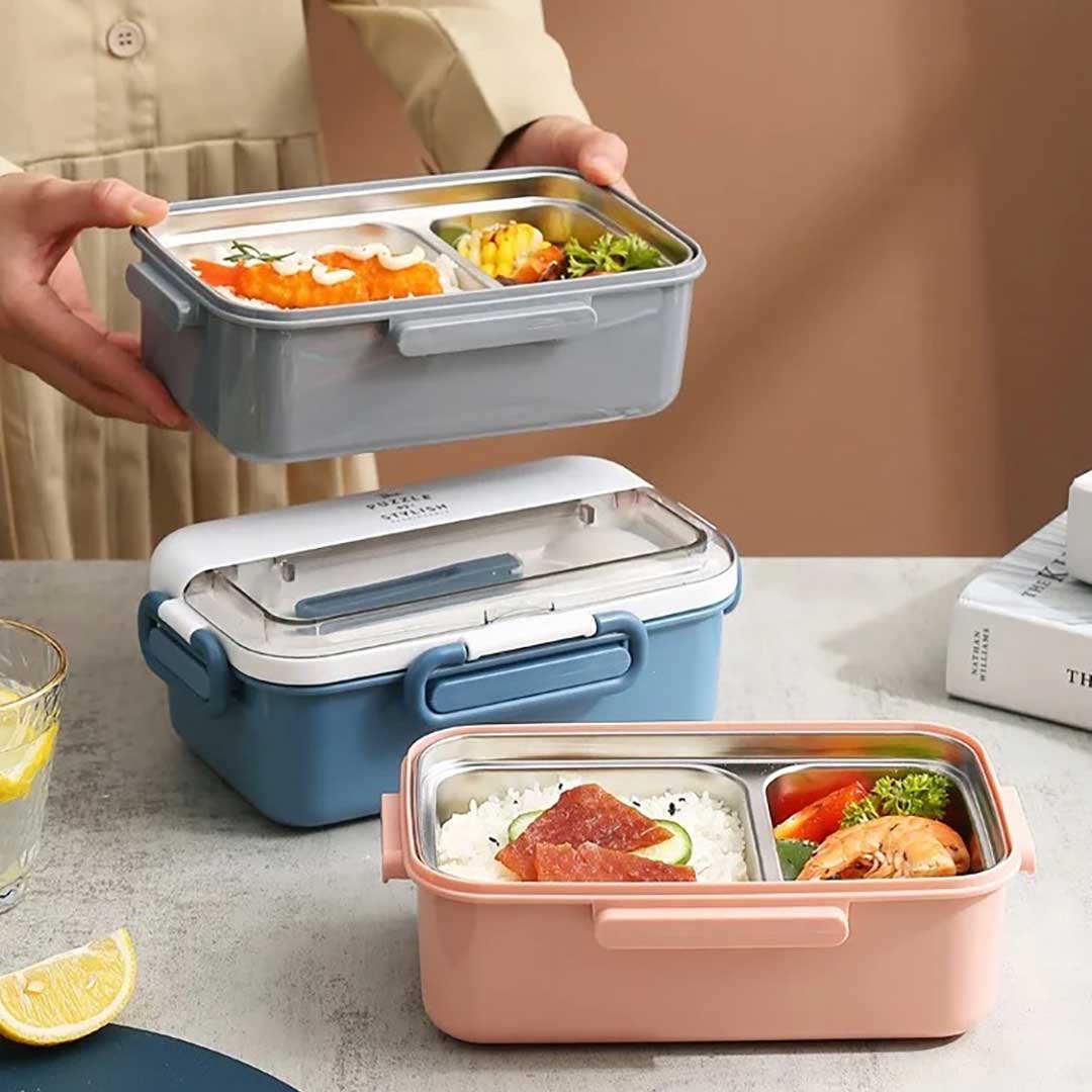 Elegant Vibrant Lunchbox with Cutlery