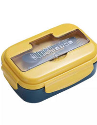 Portable Three -layer lunch box with separate box and cutlery set, suitable for Kids
