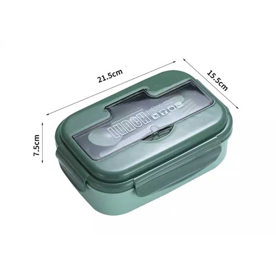 Portable Three -layer lunch box with separate box and cutlery set, suitable for Kids