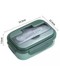 Portable Three -layer lunch box with separate box and cutlery set, suitable for Kids
