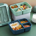 Portable Lunch Box With Lid Cutlery Compartment Food Fruit Container Microwave Heating Sealed Lunch
