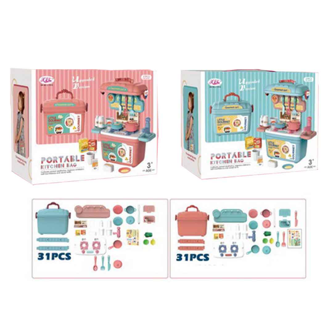 Gourmet Portable Kitchen Set For Kids 31pcs