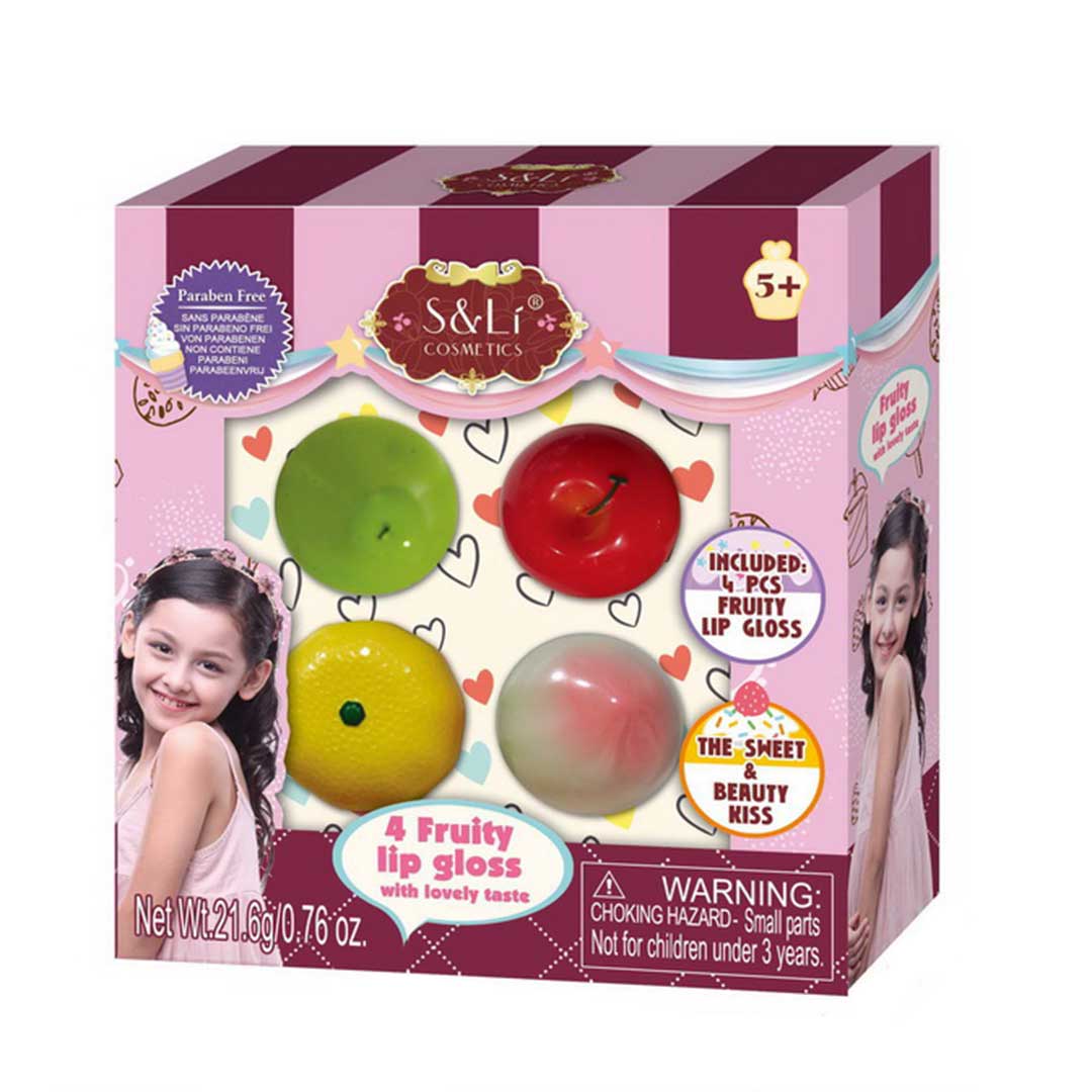 Fruity Lip Gloss With Lovely Taste - 4 Pcs