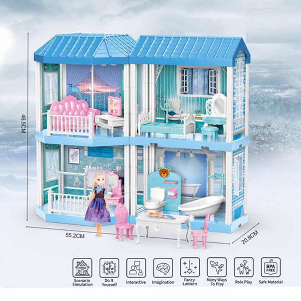 Snow Princess Doll House 92Pcs