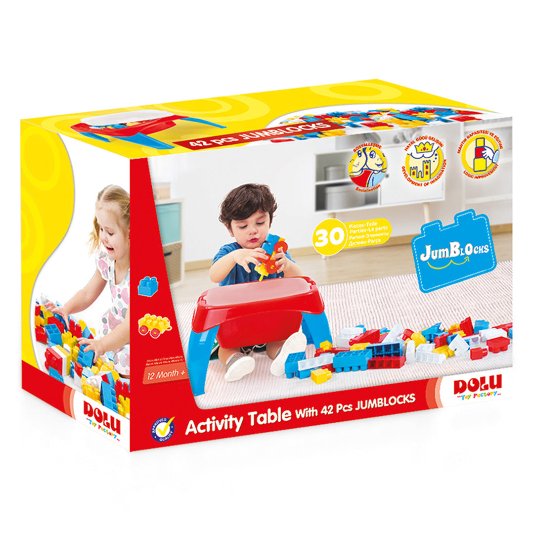 DOLU - Activity Table With 30 Pcs Jumblocks