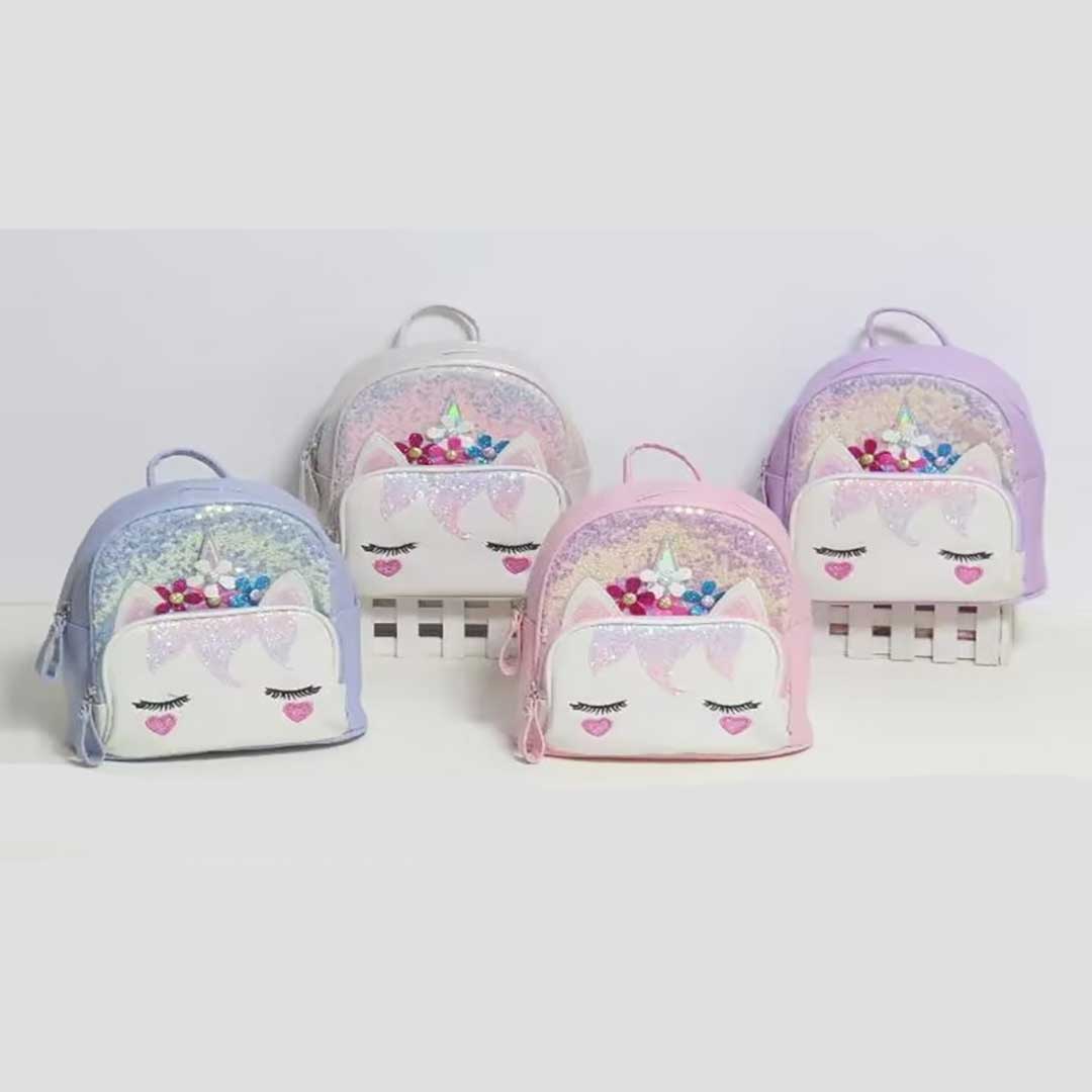 Unicorn Face Leather Backpack