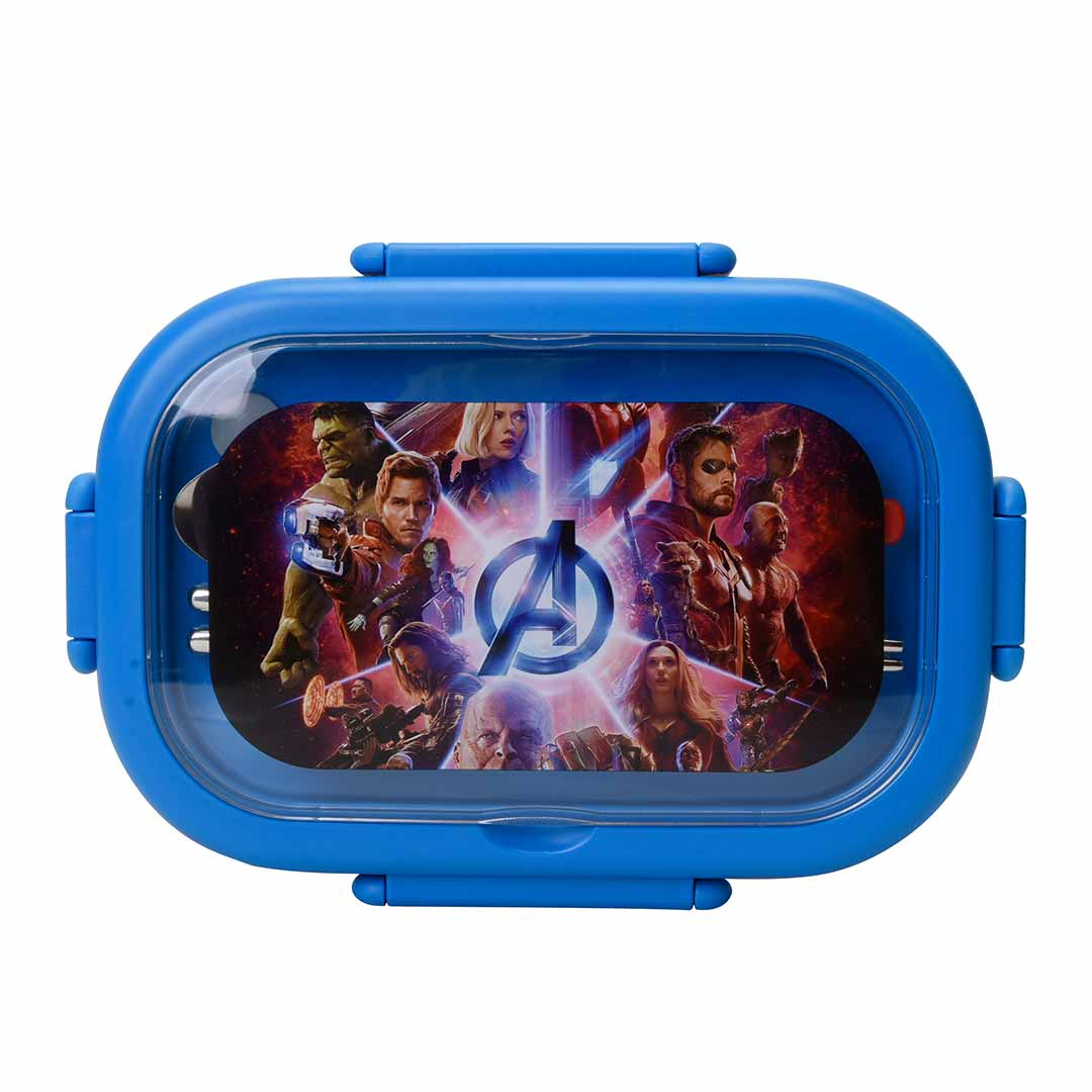 Marvel Avengers Lunch Box, Microwave Safe without Lid, Sandwich Container for School and Travel